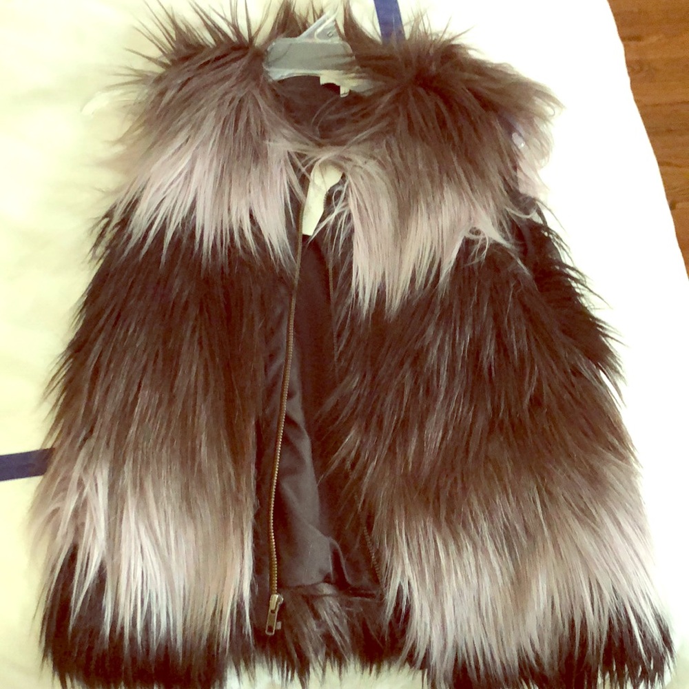 Waverly Grey fur vest